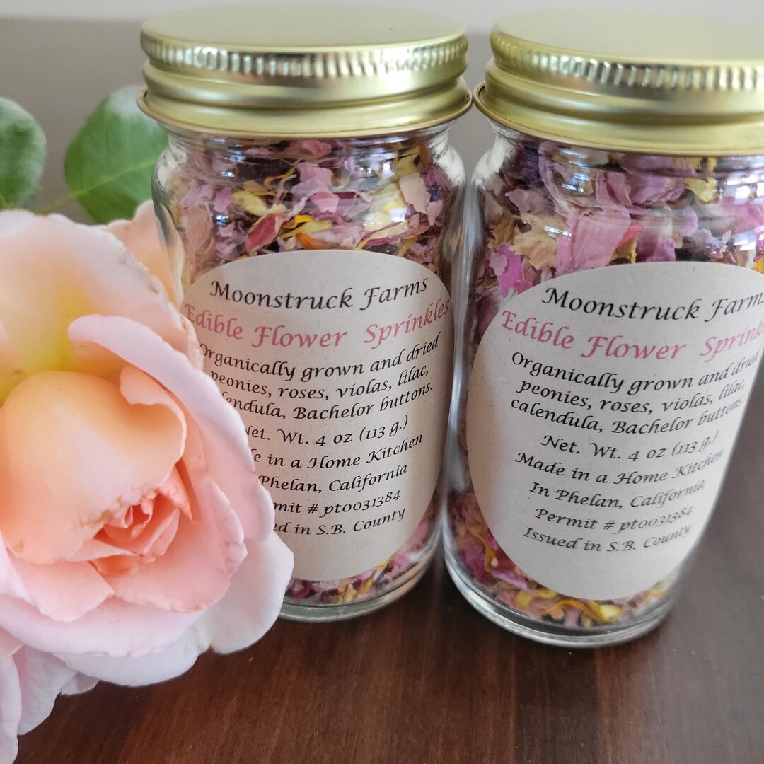 Moonstruck Farms Organically Grown Edible Flower Sprinkles - Etsy | Etsy (US)