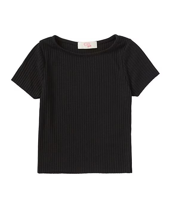 Girls Little Girls 2T-6X Short-Sleeve Rib Knit Tee | Dillard's