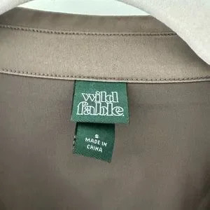 Wild Fable Brown Satin Button Down Blouse | Poshmark