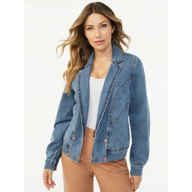 Sofia Jeans by Sofia Vergara Women's 90s Denim Jacket - Walmart.com | Walmart (US)