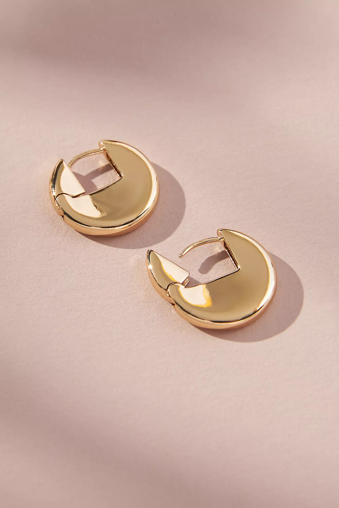 Disc Hoop Huggie Earrings | Anthropologie (US)