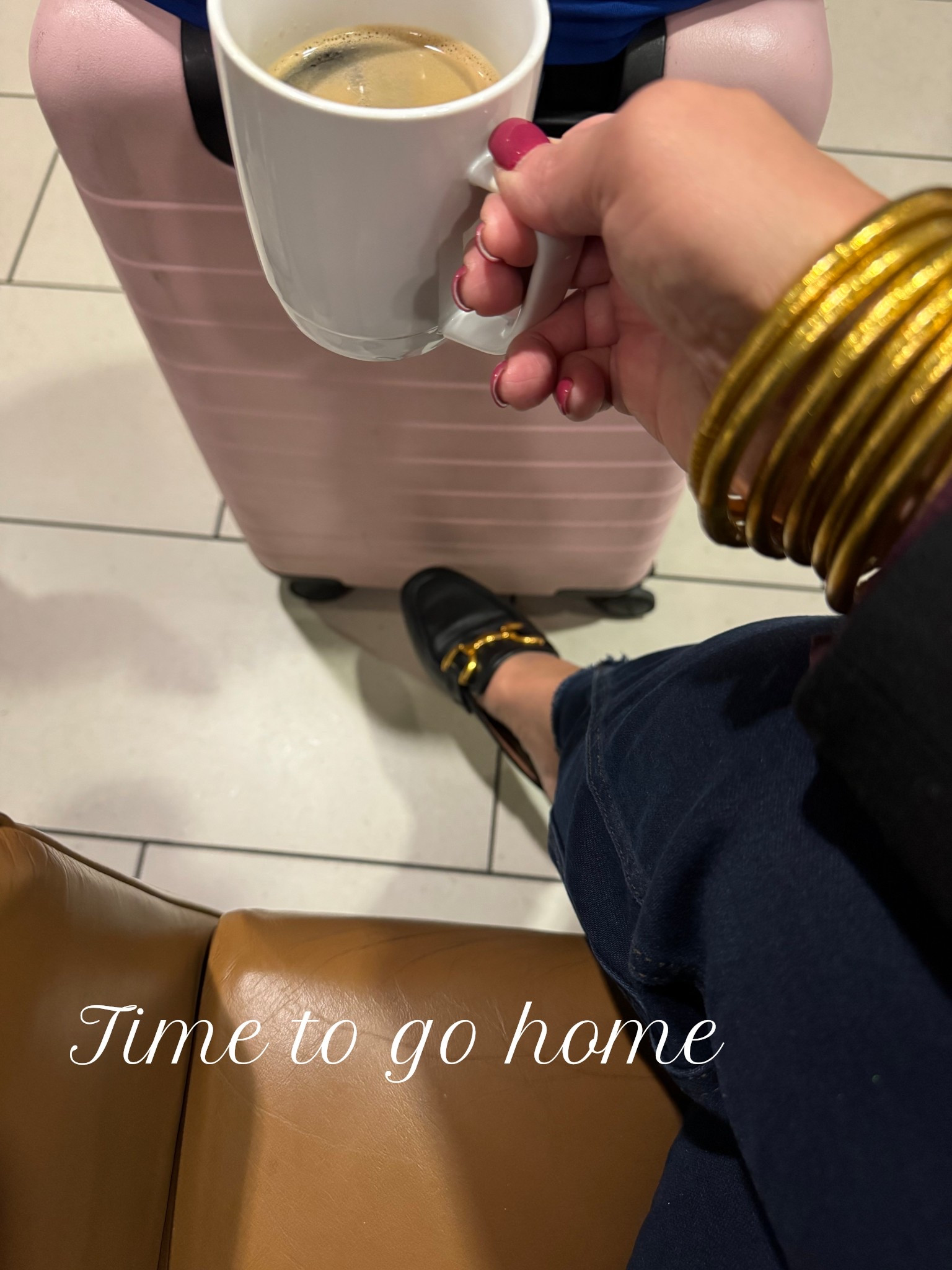 After 3 days of celebration it’s time to go home. 
I have to start the day with coffee and my outfit would not be complete without my @budhagirl bangles 


#LTKootd #LTKdayinmylife #LTKOver40