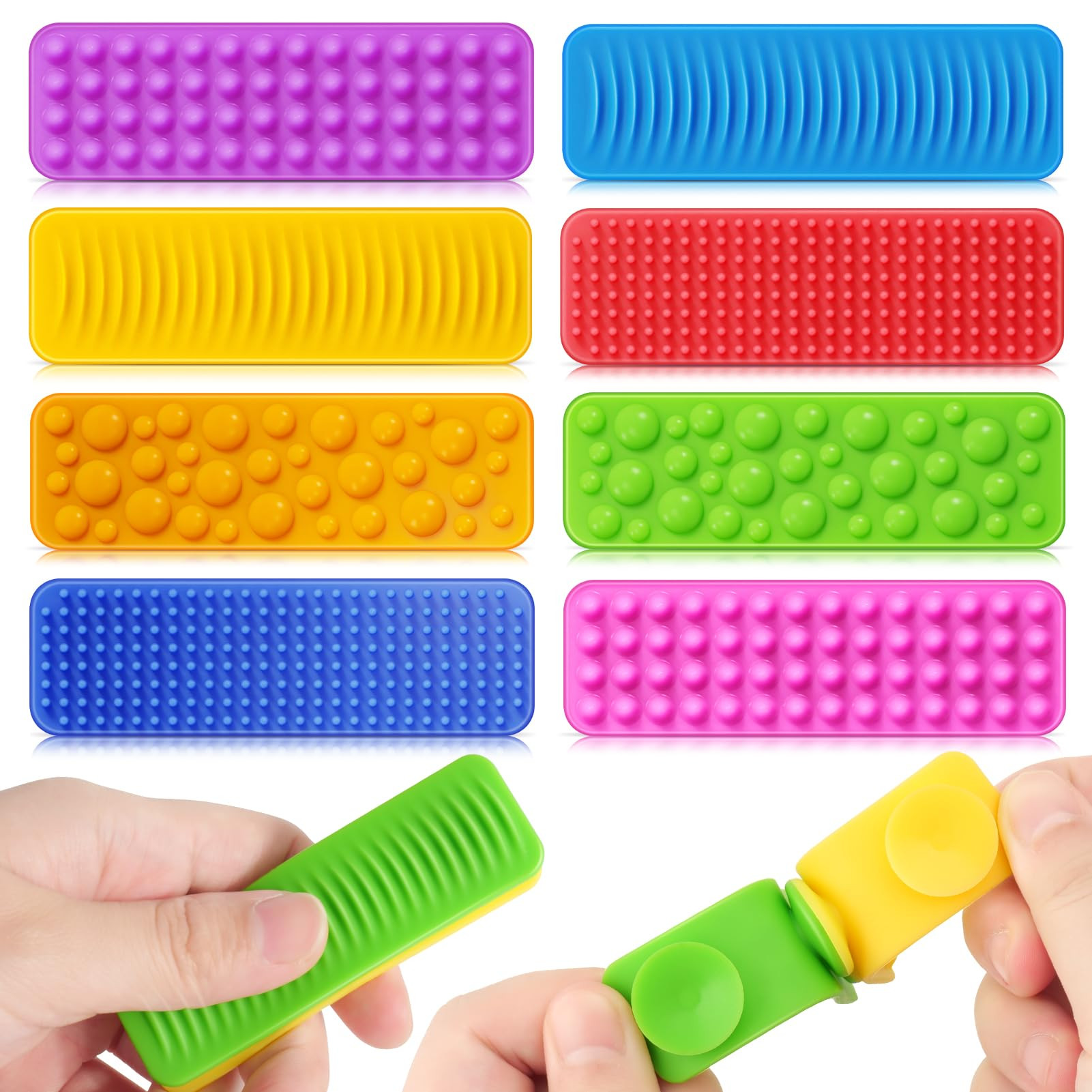 Sensory Fidget Toys Kids Adults: 8 Pack Textured Suction Toys for Autism Kids Calming - Sensory S... | Amazon (US)