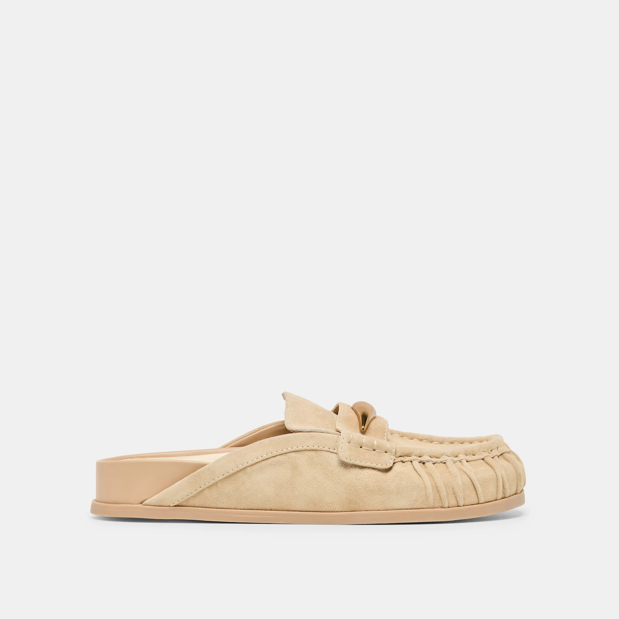 Jodero Flats Almond Suede | DolceVita.com