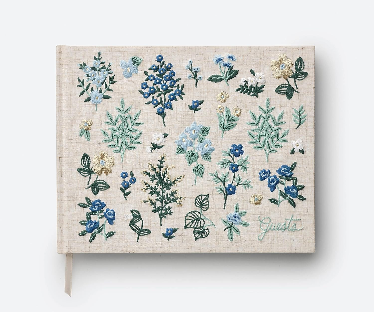 RIFLE PAPER CO. Wildwood Embroidered Fabric Guest Book | Hard Cover Wrapped in Book Cloth & Grosg... | Amazon (US)