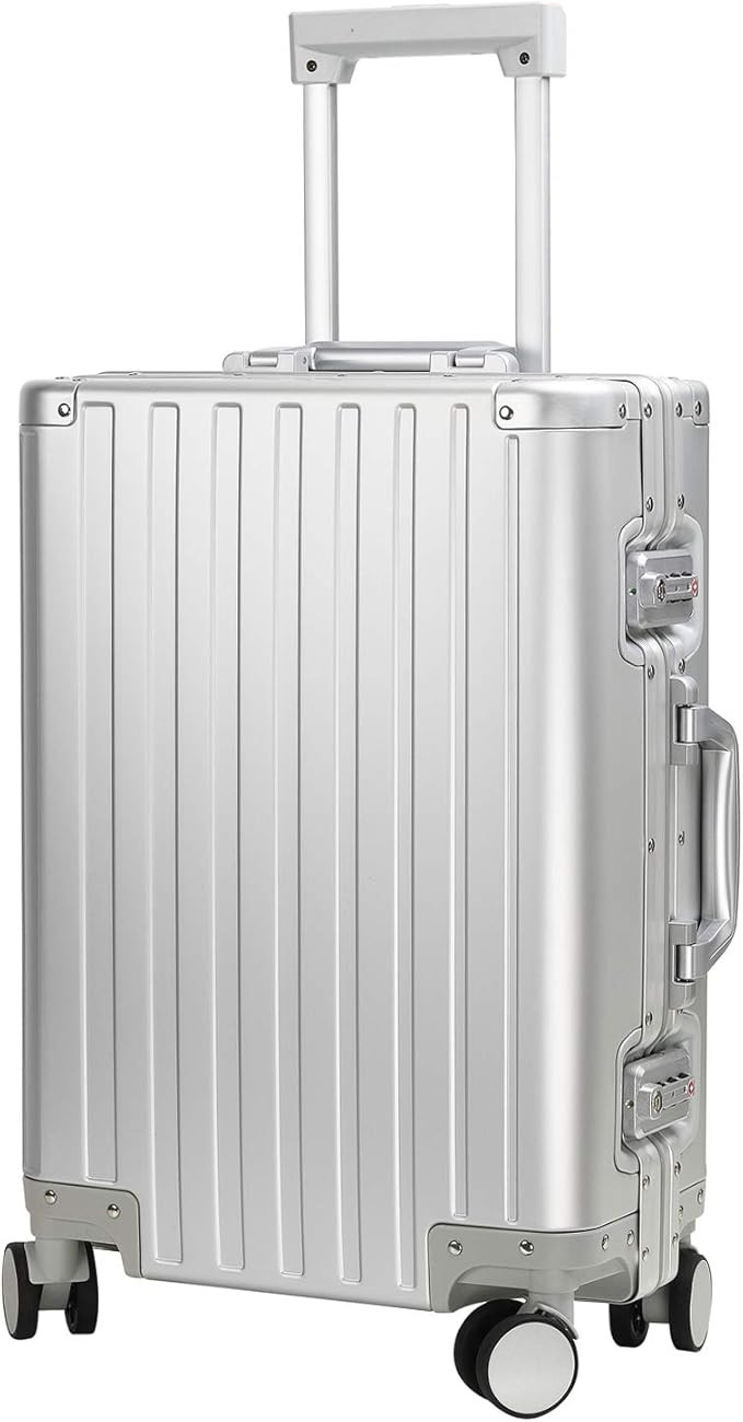 Aluninum Luggage Cabin Hardside Suitcase (Silver, 20 inch Carry-on) | Amazon (US)