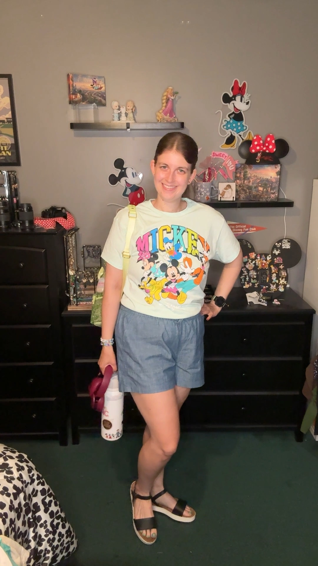 Today’s outfit. This was the first time I had wore these sandals walking a lot and they gave me a blister on my big toe. 

Disney adult 
Summer outfit 

#LTKStyleTip #LTKSeasonal #LTKMidsize
