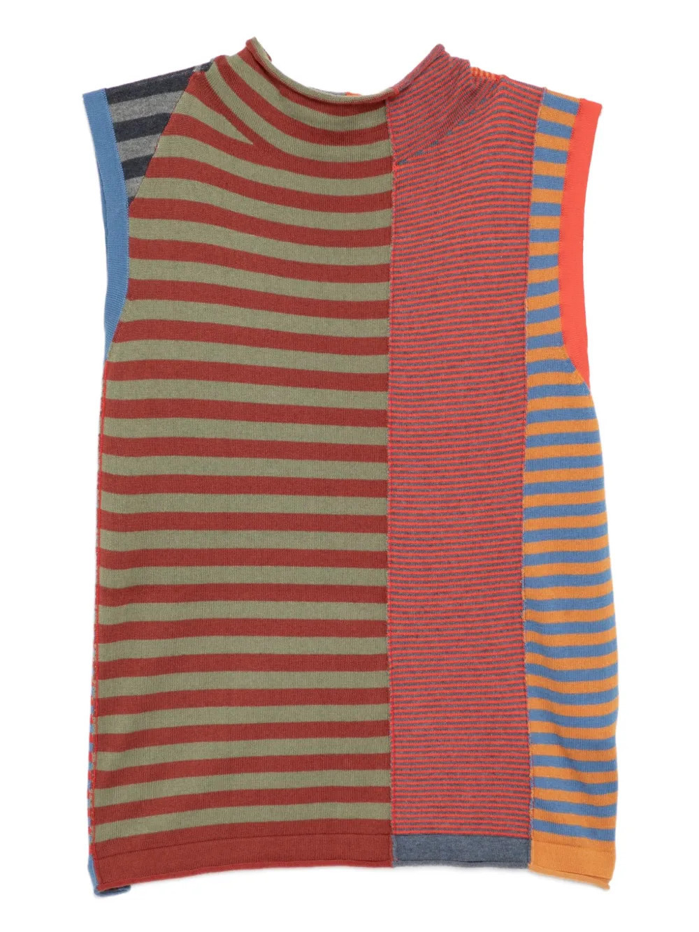 YANYAN KNITS striped mockneck top - Red | Farfetch Global