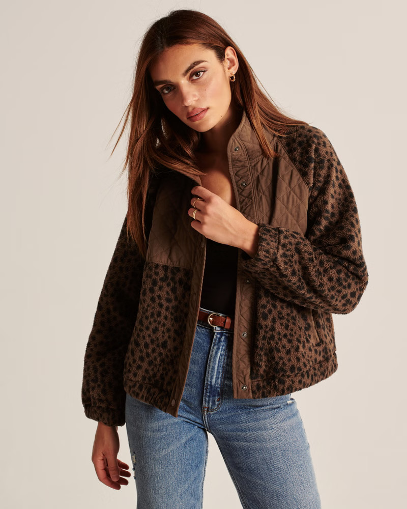 Quilted Snap-Up Jacket | Abercrombie & Fitch (US)