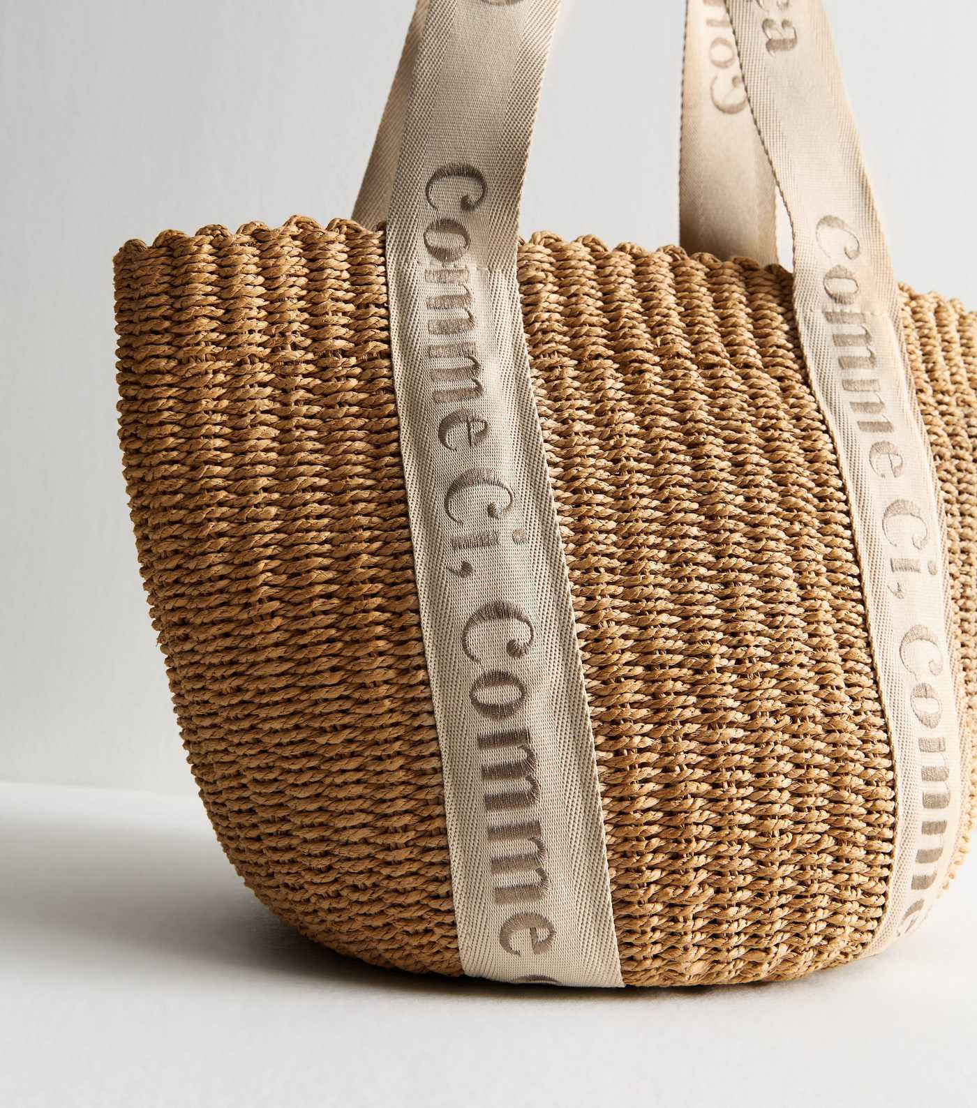Stone Woven Basket Tote Bag | New Look | New Look (UK)