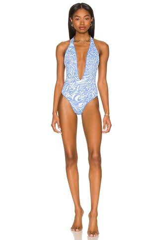 Maaji Tiky Reversible One Piece in Blue Bell from Revolve.com | Revolve Clothing (Global)