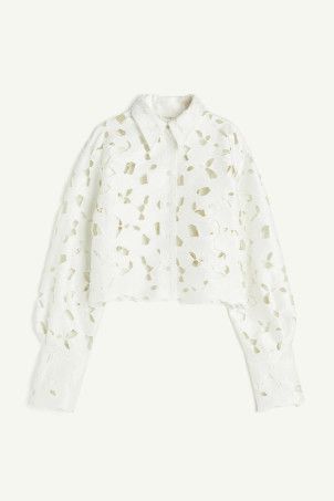 Satinrock mit Broderie Anglaise | H&M (DE, AT, CH, NL, FI)
