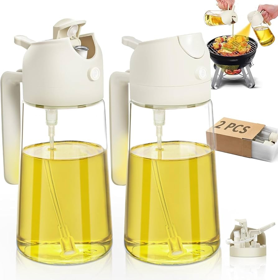 2Pcs Glass Oil Sprayer for Cooking 16oz/470ml, Kitchen Gadget for Air Fryer, Salad, BBQ, Frying\u... | Amazon (US)