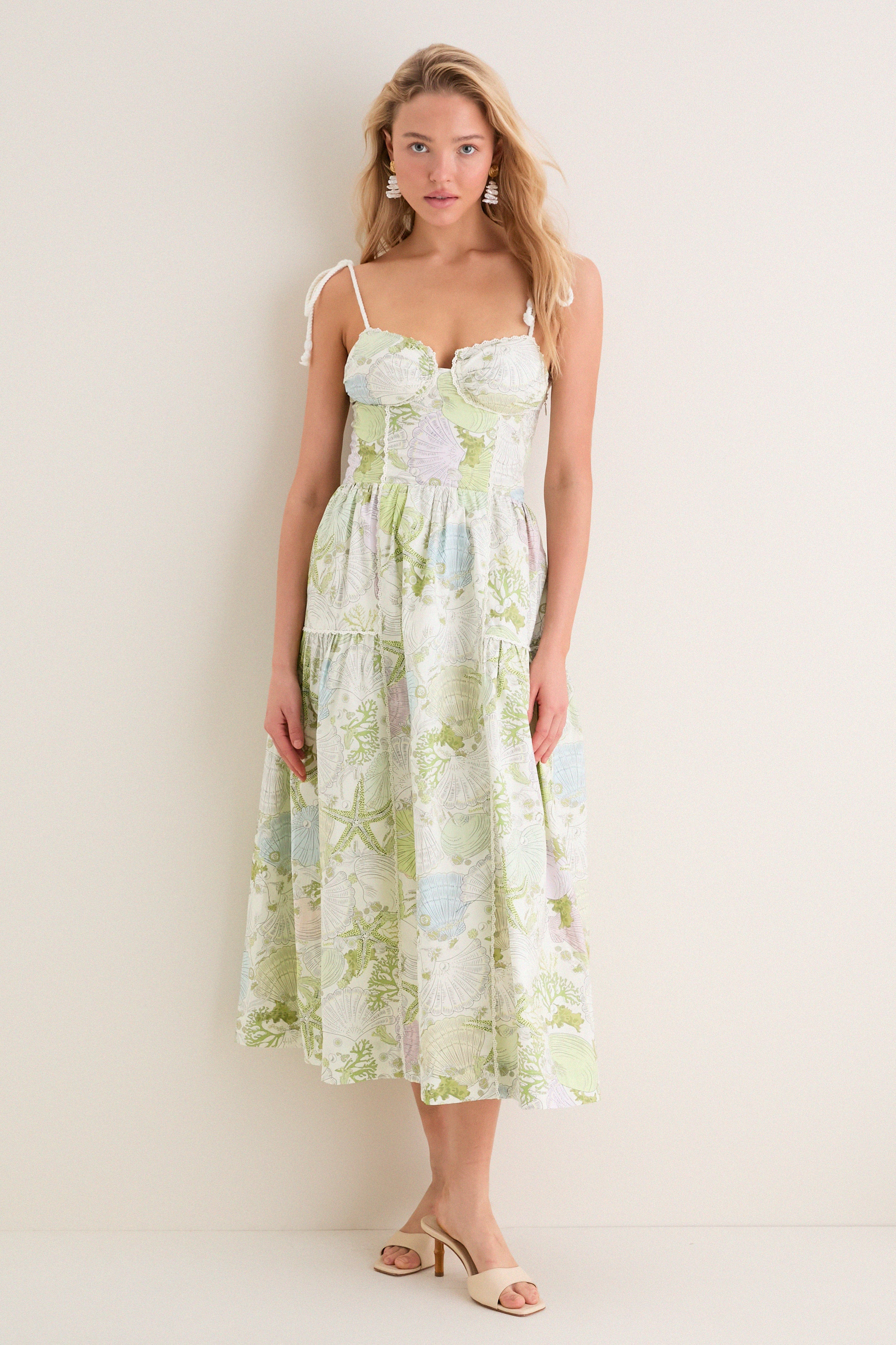 Ivory Olive Blair Midi Dress | Tuckernuck (US)