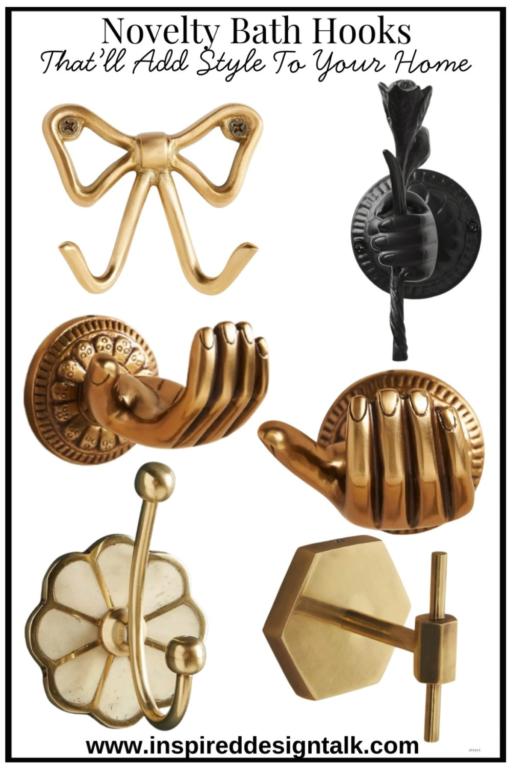 Novelty Bath Hooks That'll Add Style And Personality To Any Room In Your Home!
These towel bar hooks are great for the bathroom, hallway, entryway, coat closet, and more! Perfect to hang towels, backpacks, handbags, and purses. Insta story + Pinterest 12/15/25 

 #LTKOver40 #LTKHome #LTKBeauty