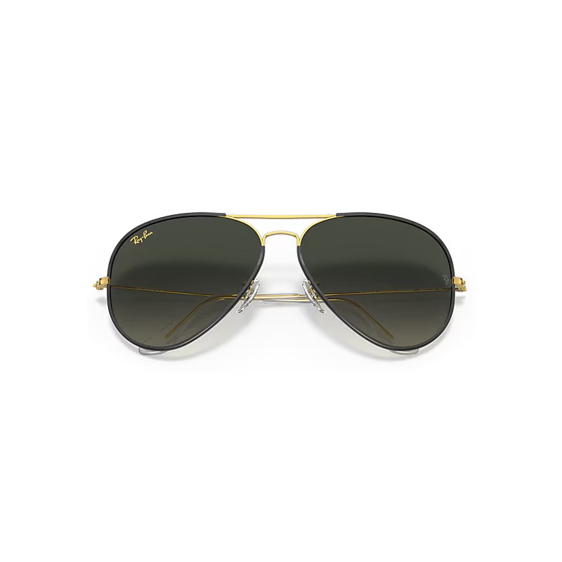 Ray-Ban Aviator Full Color Legend Sunglasses Gold Frame Grey Lenses 58-14 | Ray-Ban (US)