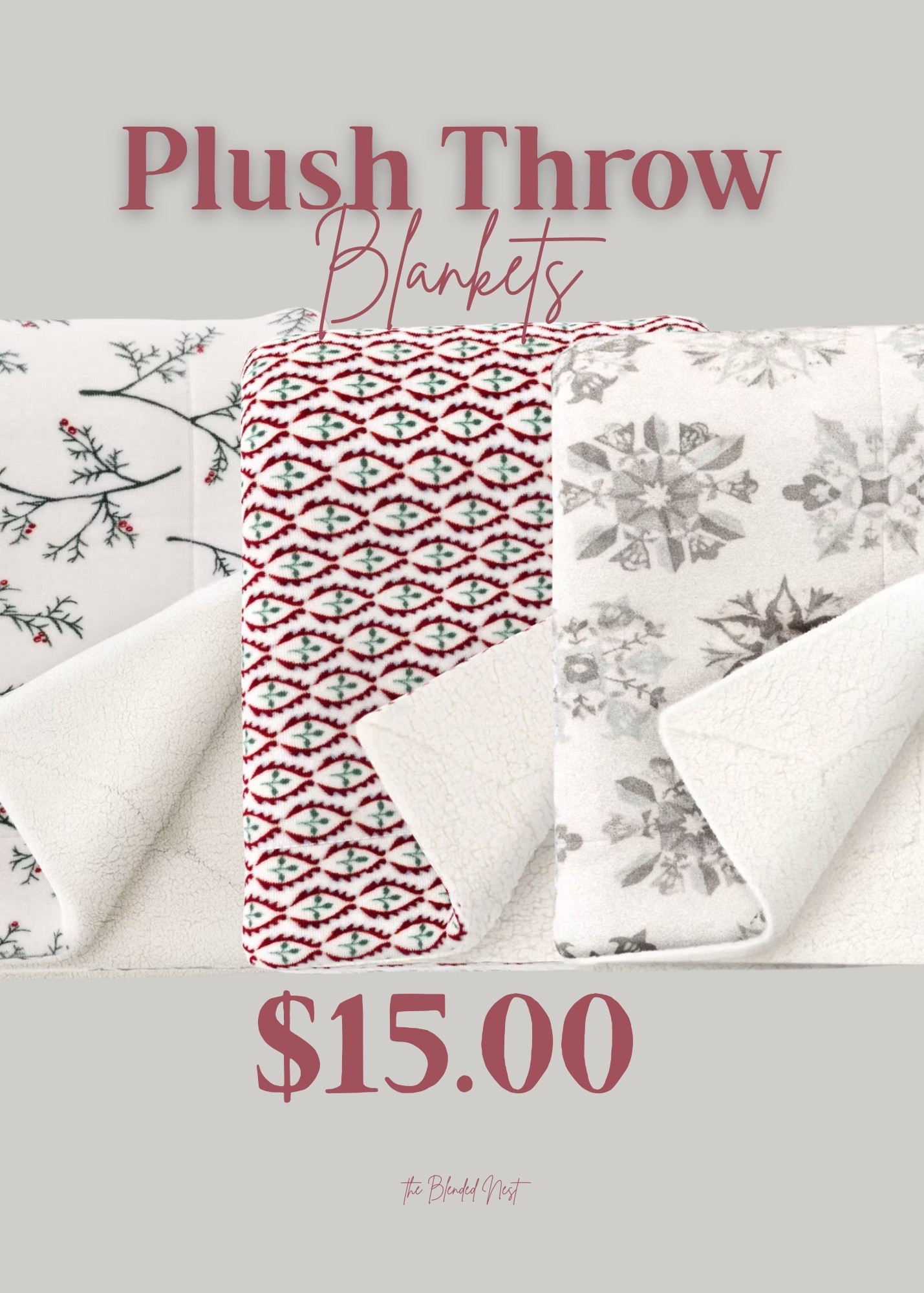 These plush throw blankets are reversible and come in 3 patterns.  They’re super cute and perfect for gift giving  

#LTKHome #LTKHoliday #LTKGiftGuide