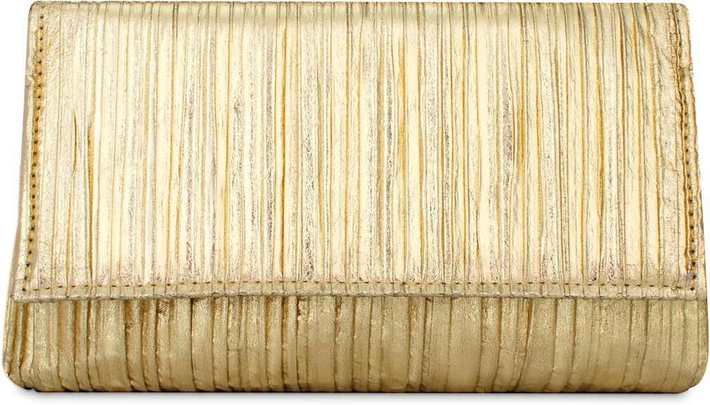 Tmore Clutch Purses for Women PU Leather Clutch Bag with Chain Handbags Soft Pleated Evening Bag | Amazon (US)