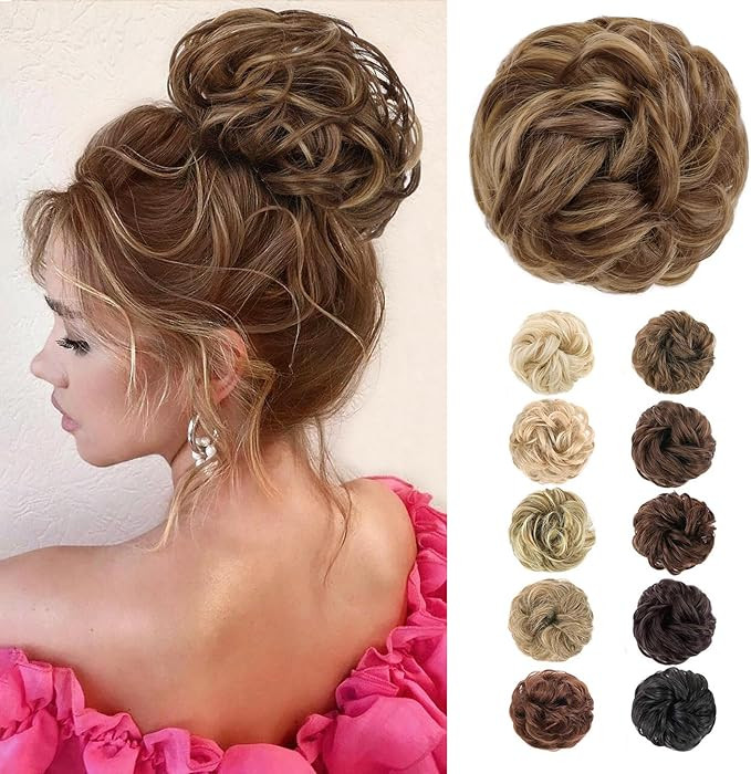 MORICA 1PCS Messy Hair Bun Hair Scrunchies Extension Curly Wavy Messy Bun Synthetic Chignon Hairp... | Amazon (US)