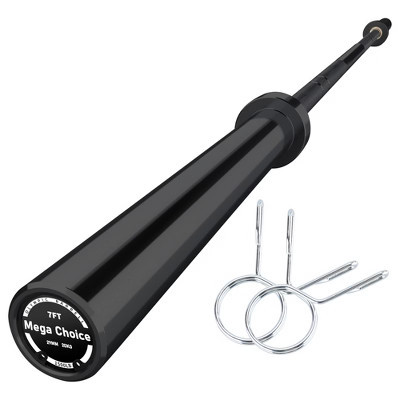7FT Barbell, 45lb Alloy Steel Barbell Bar, 1500Lbs Load Capacity Powerlifting Bar for Squats, Deadlifts, Bench Press, Black | Target