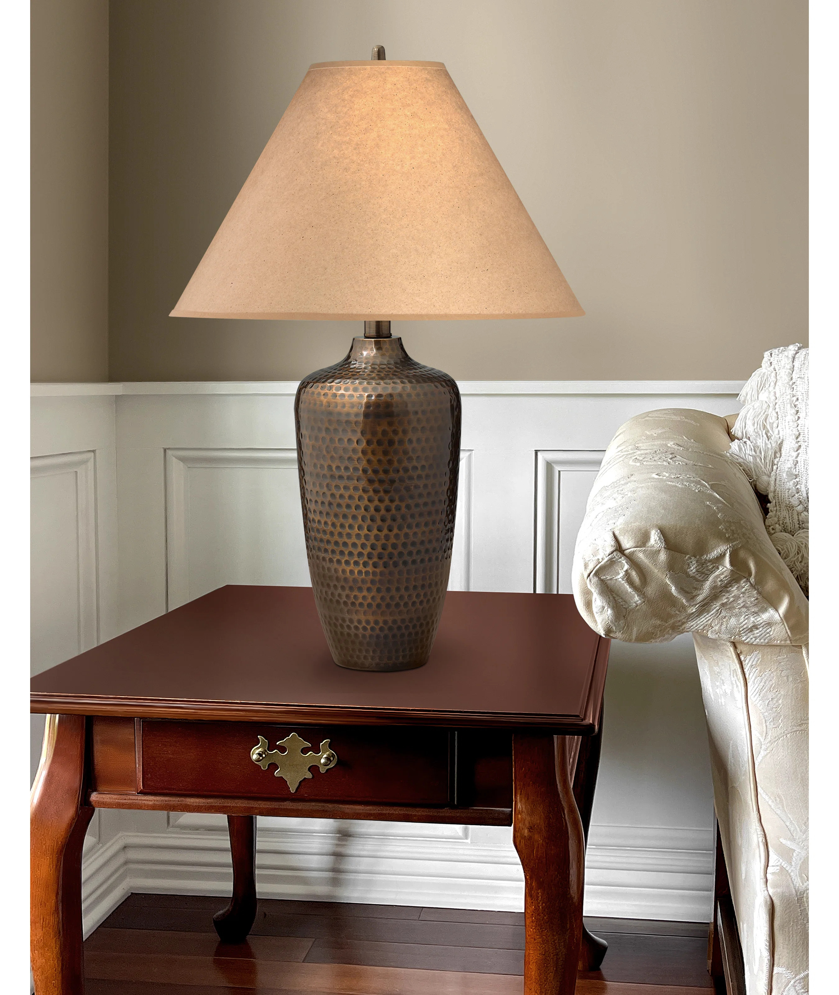 Medallion Lighting Azure Collection 29 in. Hammered Bronze Resin Table Lamp & Reviews | Wayfair | Wayfair North America