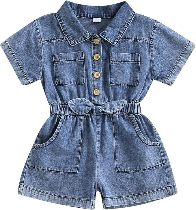 Ledy Champswiin Summer Toddler Girl Jumpsuit Shorts Little Girl Overalls Clothes Baby Jean Romper... | Amazon (US)
