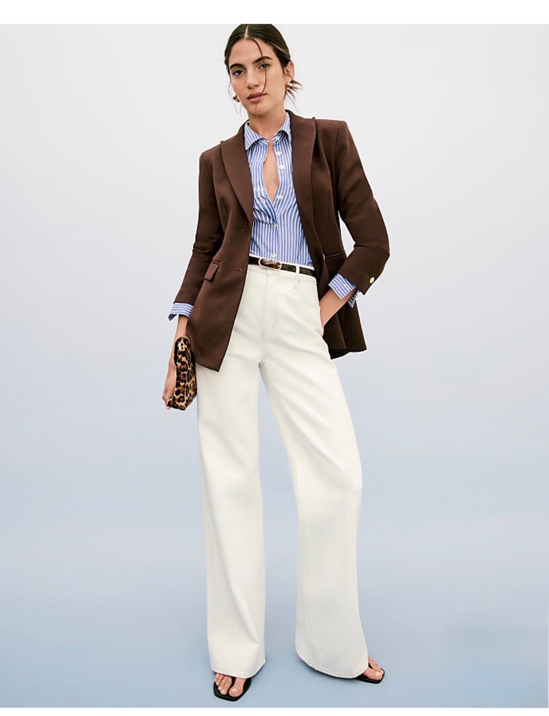 Love these ivory wide leg jeans that I just ordered for a great business casual look. Fall outfit women over 50. ￼

#LTKootd #LTKWorkwear #LTKOver40
