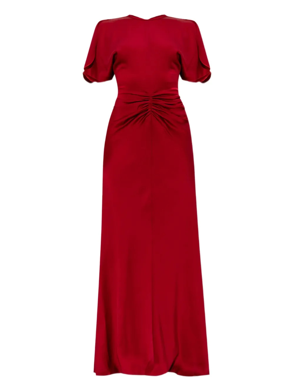Victoria Beckham draped-detail Maxi Dress | Red | FARFETCH | Farfetch Global