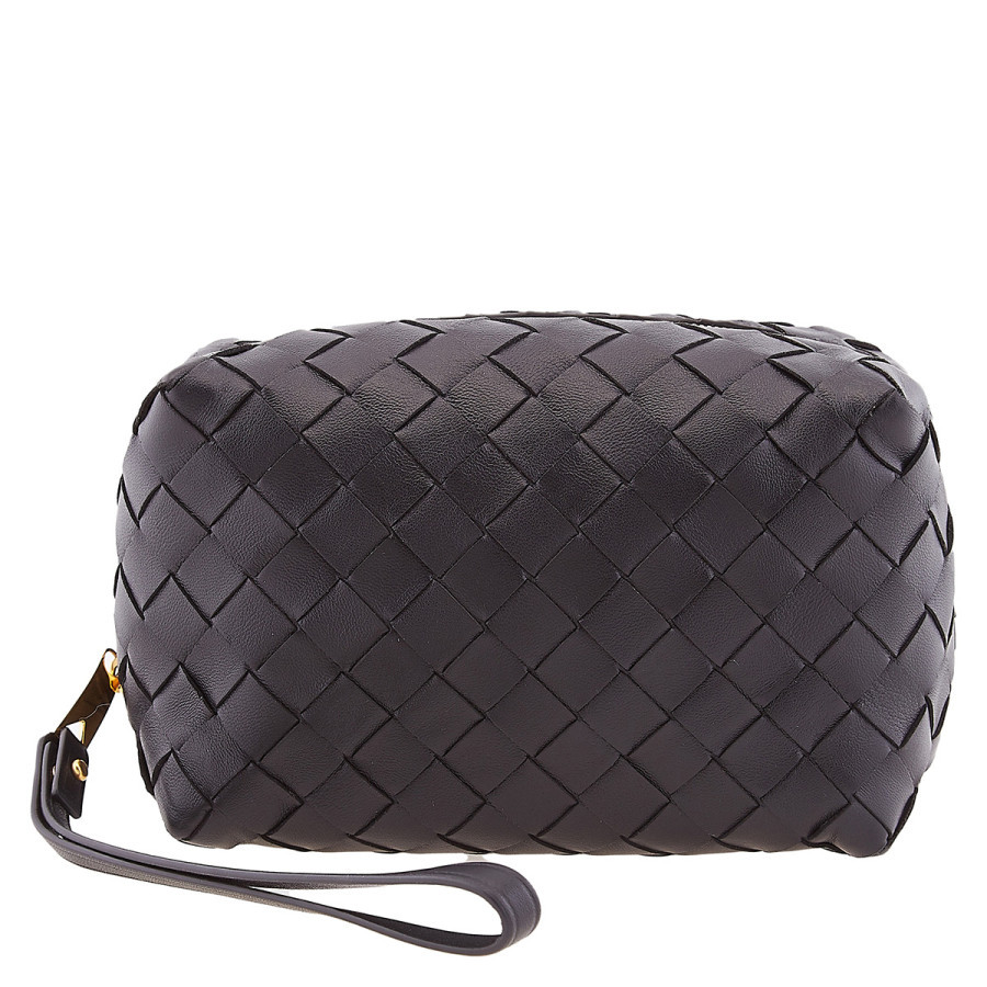 Bottega Veneta Black Intrecciato Beauty Case | Jomashop.com & JomaDeals.com