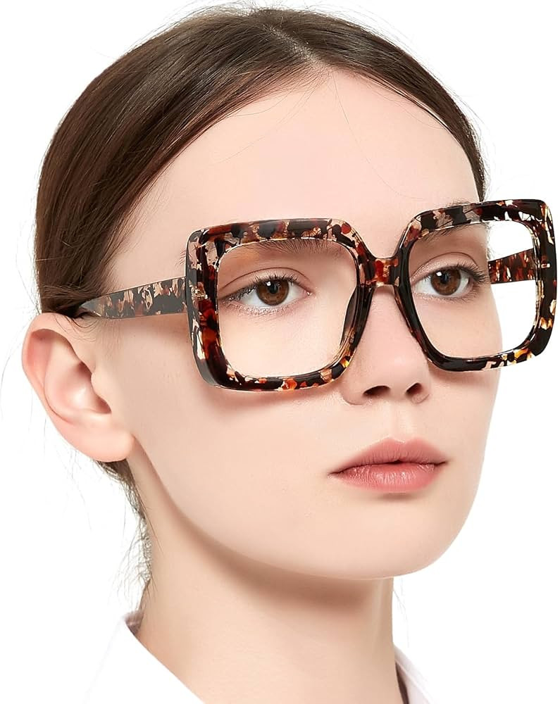 OCCI CHIARI Reading Glasses Oversized Readers 1.25 Diptor for Women thick Frame (1.0 1.25 1.5 1.7... | Amazon (US)