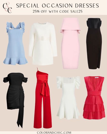 Love these dresses for special occasions, date nights, events and more! Super pretty details and styles. On sale for 25% off with code SALE25!

#LTKstyletip #LTKsalealert