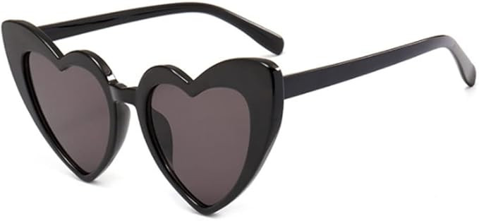 YooThink Love Heart Shaped Sunglasses for Women ,Vintage Cat Eye Mod Style Retro Glasses | Amazon (US)