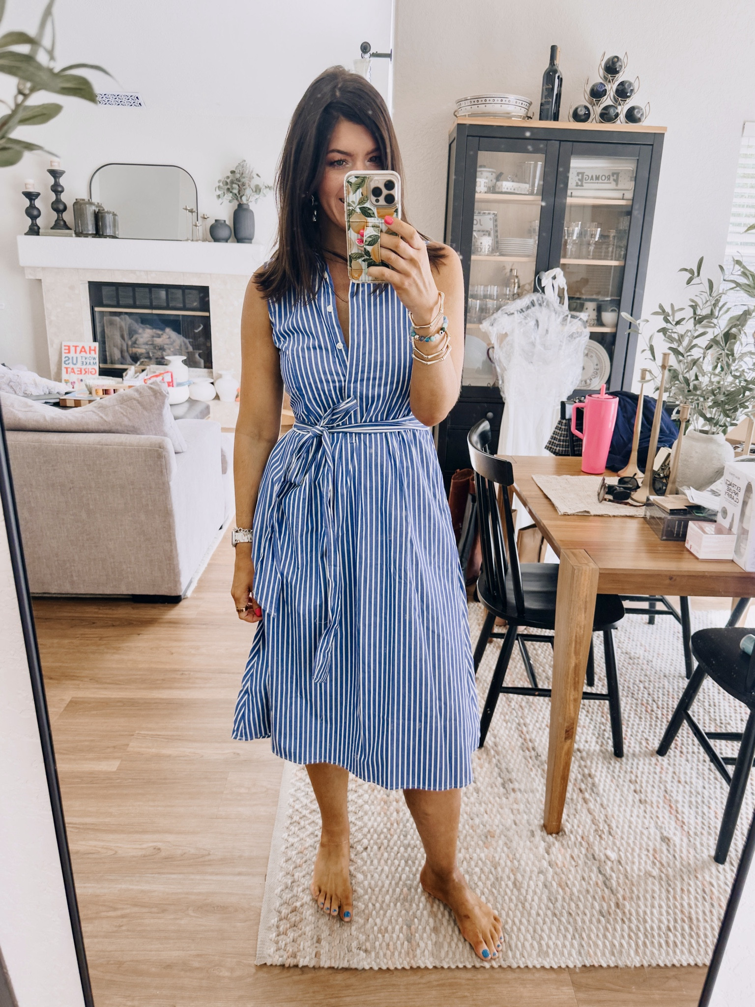 Today’s work dress 
In a medium wrap shirt dress 

#LTKMidsize #LTKWorkwear #LTKSaleAlert