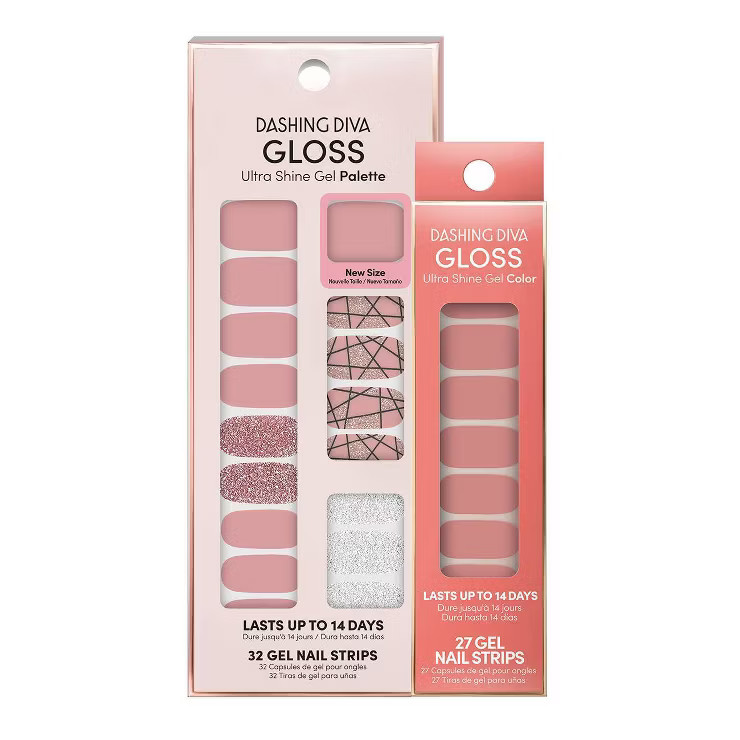 Dashing Diva Gloss More Manis Bundle- Rose Sparkle & Rose Quartz - 59ct | Target