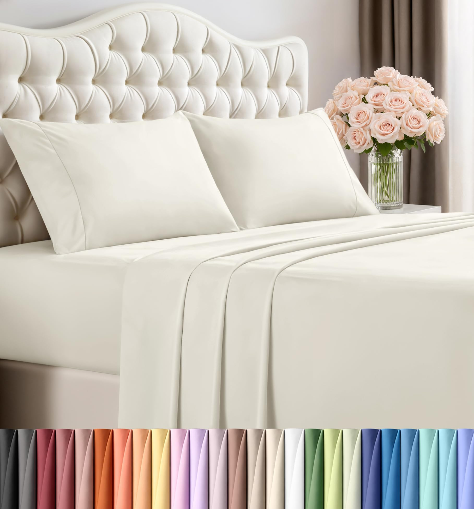 Utopia Bedding Queen Size Sheet Set – 4 Piece Bed Sheets, Soft and Breathable Microfiber, Inclu... | Amazon (US)