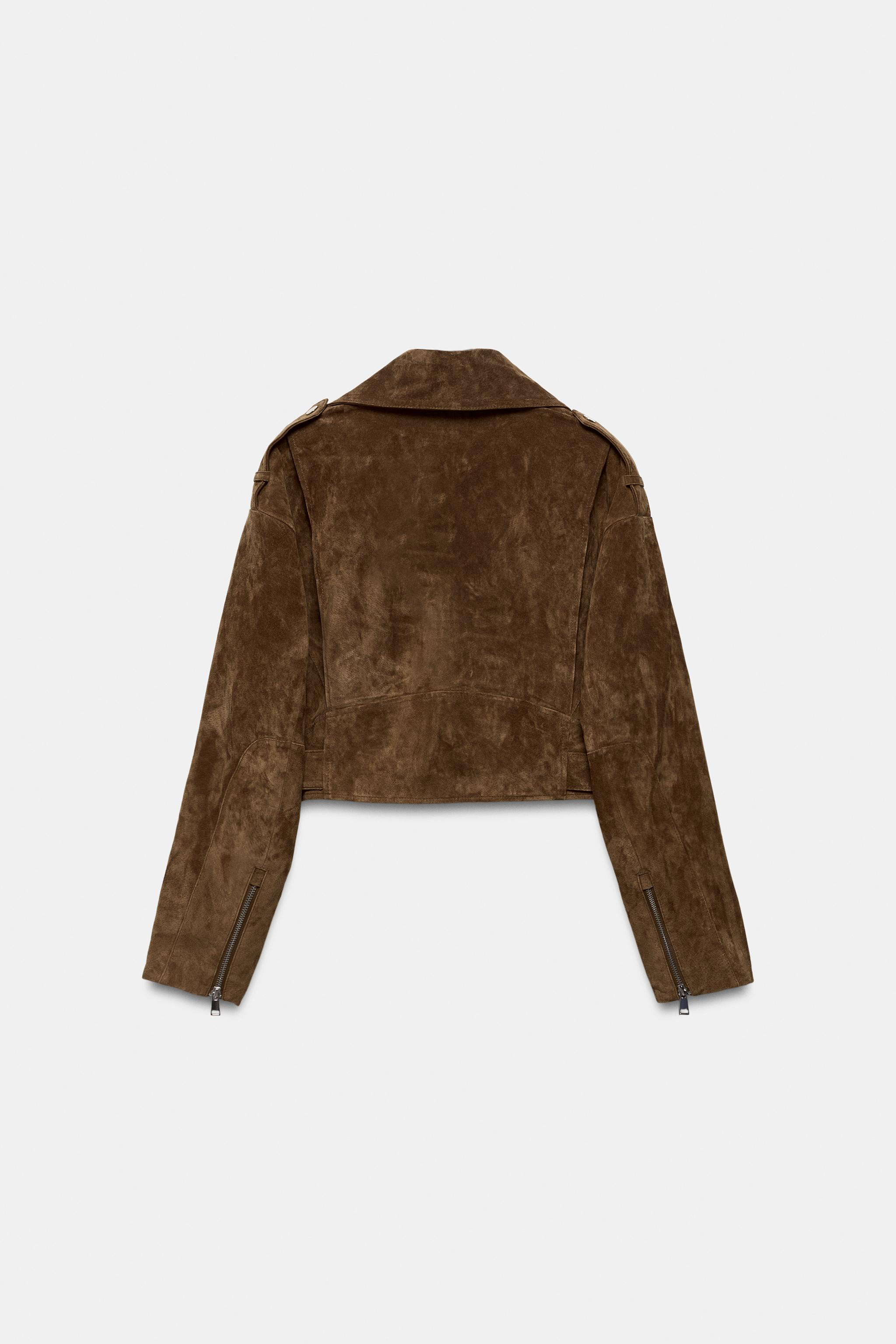 SHORT 100% SUEDE LEATHER JACKET WITH BELT | Zara UK