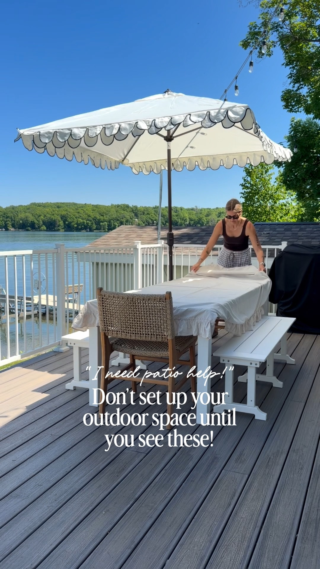 #ad The patio finds you need to see! Our 2nd summer with this patio table and I love that it’s longer and fits 6+ people around it. We added these benches this year for easier access for kids + more seating. The finishing touch - these pretty accessories for summer! 

@wayfair #wayfairpartner #wayfair #wayfairpicks #outdoorliving

#LTKHome #LTKSaleAlert #LTKSeasonal
