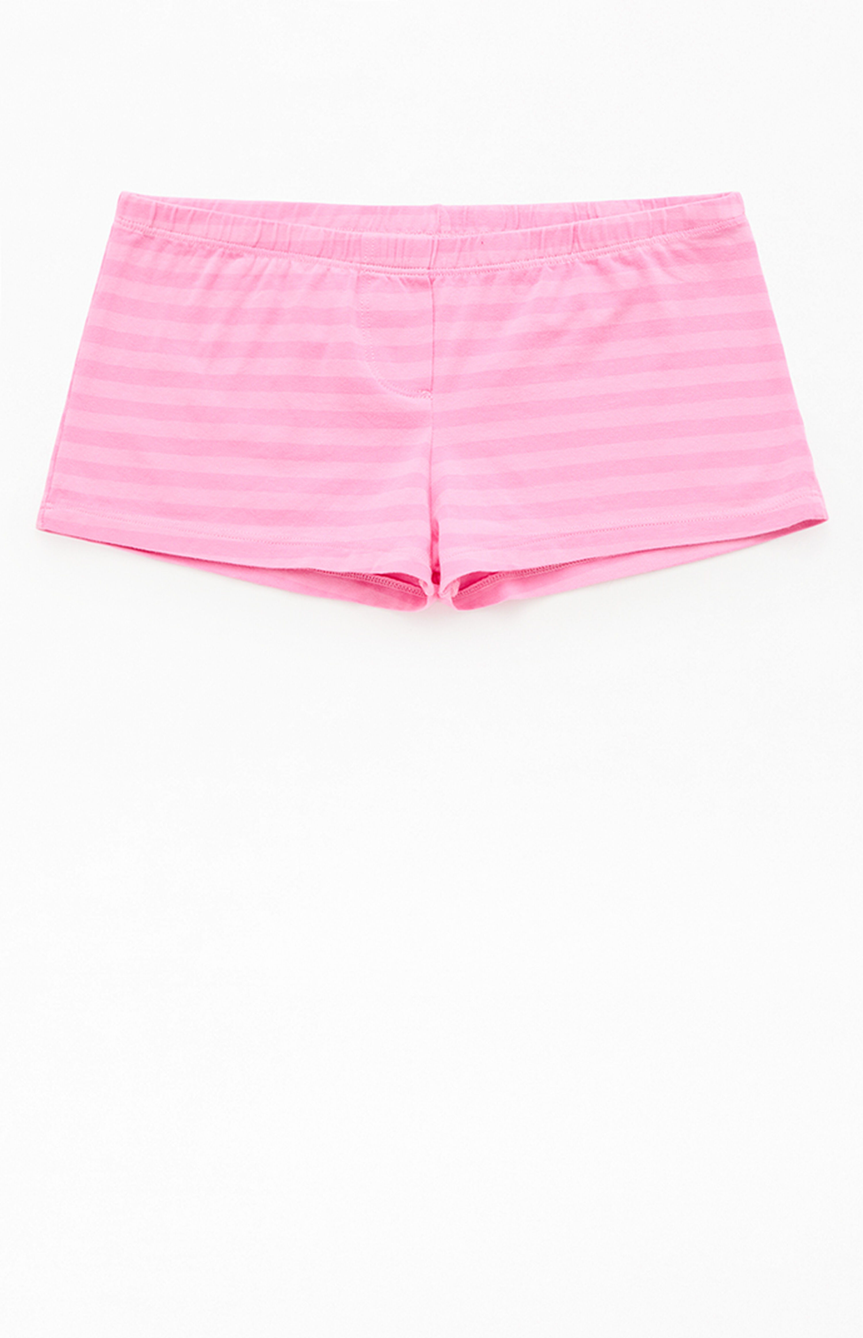 John Galt Pink Striped Boxer Boyshorts | PacSun