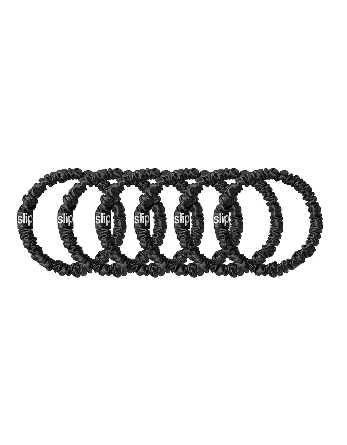 Slip Silk Skinnie Scrunchies in Black - 100% Pure 22 Momme Mulberry Silk Scrunchies for Women - H... | Amazon (US)