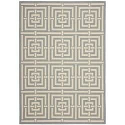 Safavieh Poolside Grey/ Cream Indoor Outdoor Rug (5'3 x 7'7) | Bed Bath & Beyond