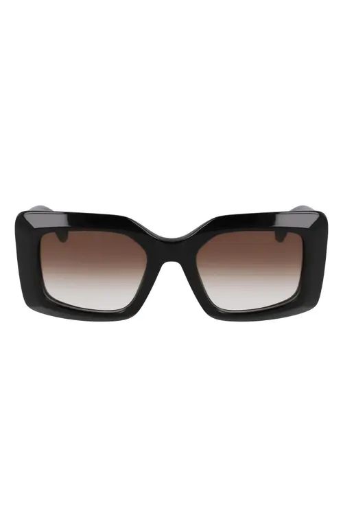 Lanvin 50mm Gradient Square Sunglasses in Black at Nordstrom | Nordstrom