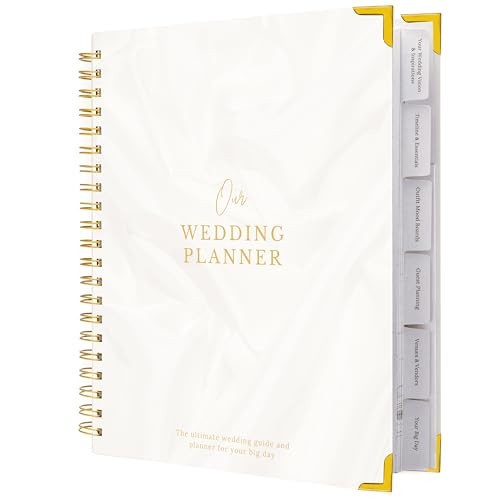Comprehensive Wedding Planner Book and Organizer for the Bride - Wedding Planning Book, Engagement Gifts for Women, Bride To Be Gifts, Wedding Notebook, Wedding Planner for Bride (Marble) | Amazon (US)