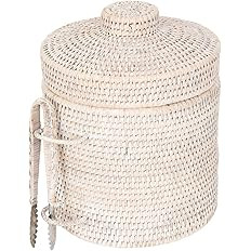 KOUBOO La Jolla Ice Bucket with Tongs, White-Wash | Amazon (US)