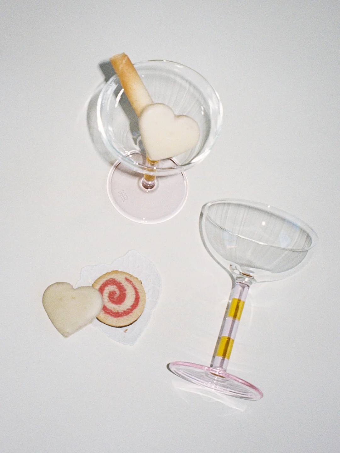 Striped Coupes, Set of 2 - Pink/Amber | Lisa Says Gah