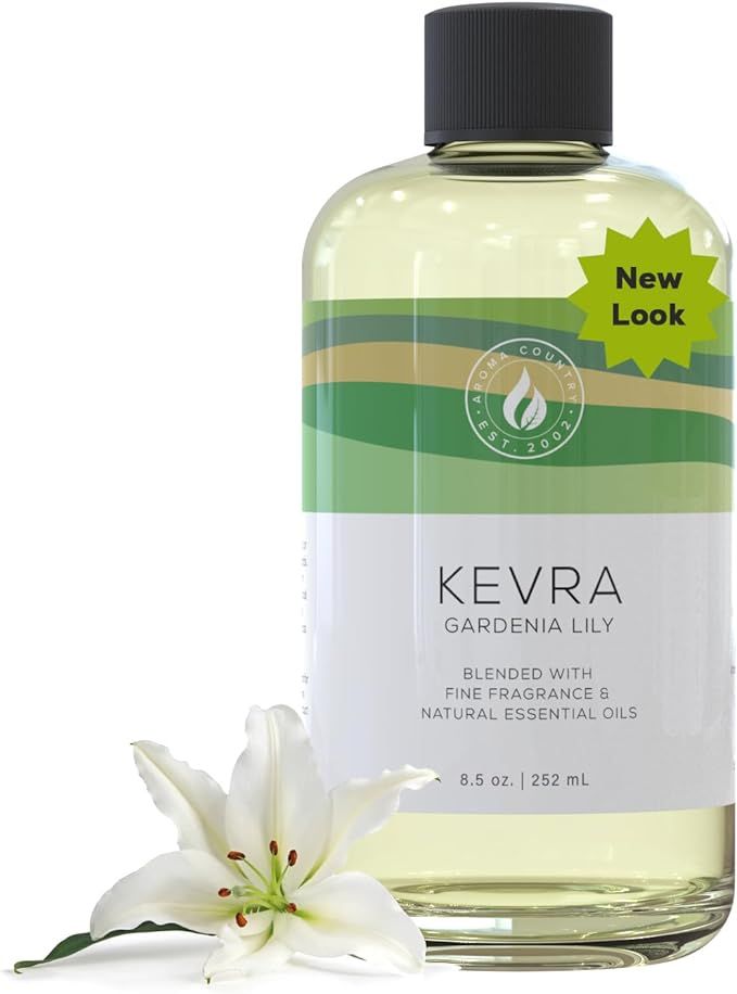 Kevra - Gardenia Lily Diffuser Oil Refill - (8.5 Fl. oz.) for Reed Diffusers, Electric Diffuser O... | Amazon (US)
