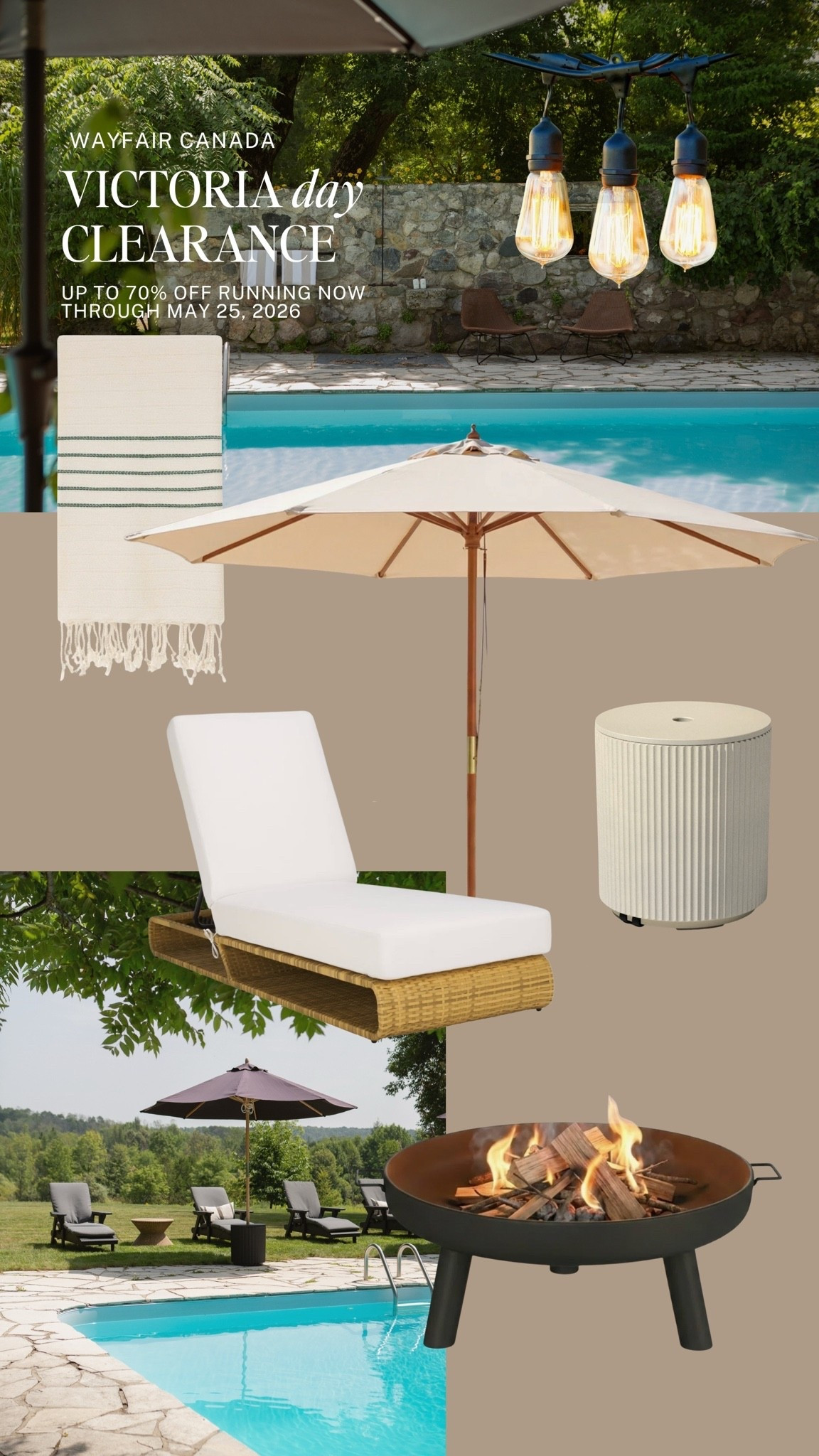 So many of our favourite backyard finds that we already own are on sale during the @wayfaircanada Victoria Day Clearance! From furniture to patio essentials to backyard string lights and hammocks … up to 70% off running through May 25th, 2026! #WayfairCAHome #WayfairCAPartner