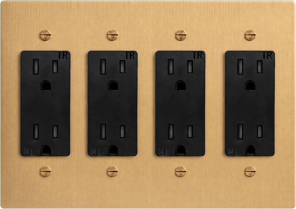 Residence Supply Solid Brass Outlet - 120 VAC, UL Listed Electrical Outlets - Decorative Wall Pla... | Amazon (US)