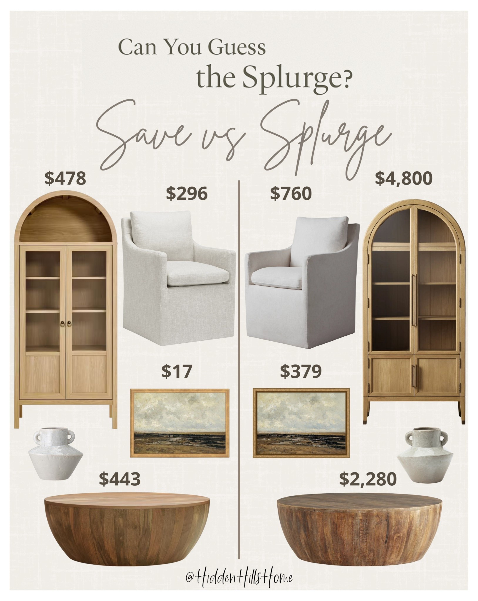 Home decor save vs splurge! Home decor dupes, home decor lookalikes, McGee and co dupe, pottery barn dupe, look for less #home


#LTKSaleAlert #LTKHome #LTKStyleTip