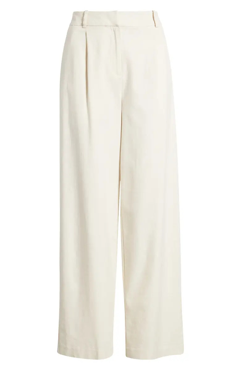 Wide Leg Linen Blend Pants | Nordstrom