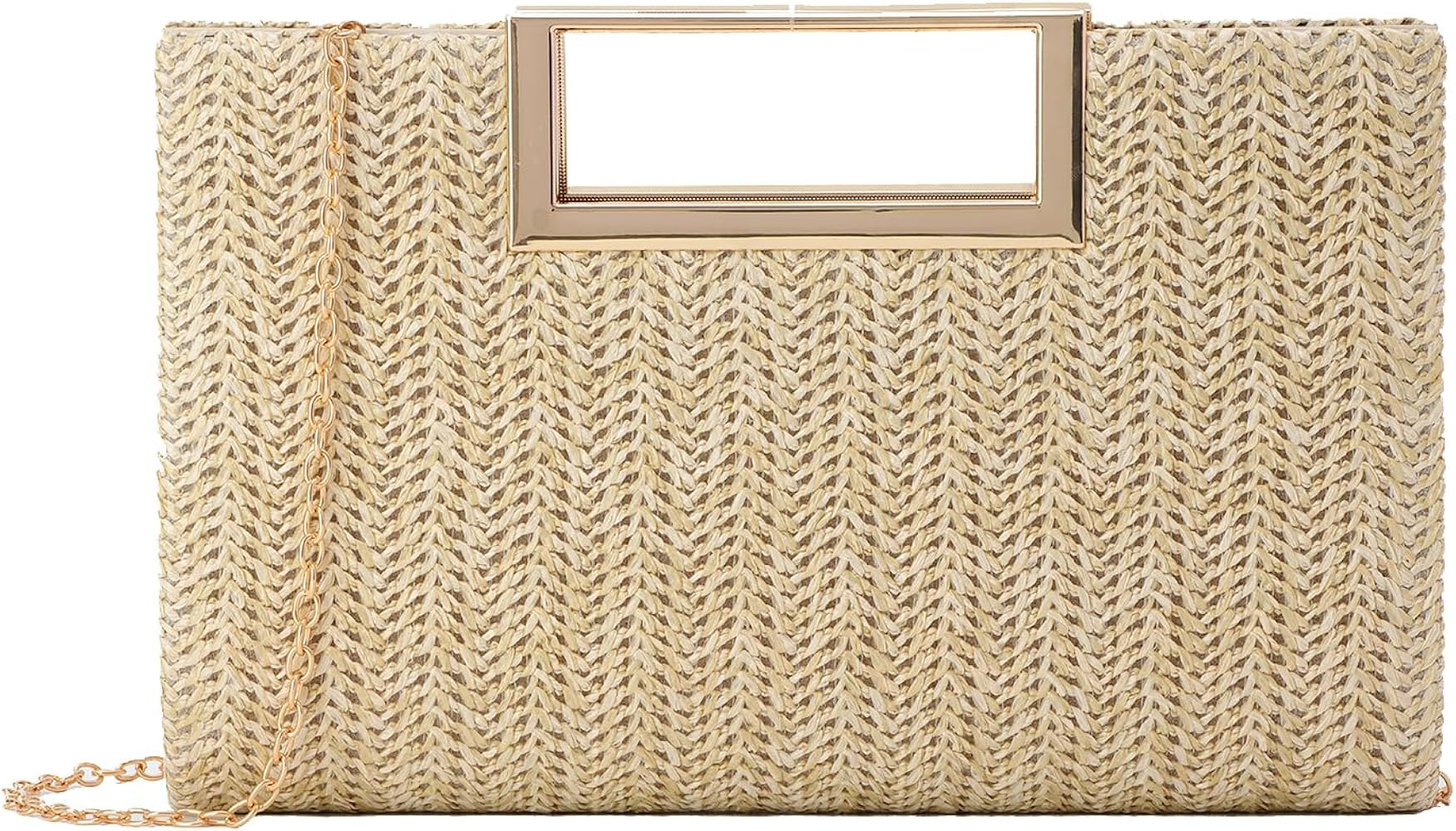 GOKTOW Straw Clutch Top Handbags Raffia Bag Purse Woven Tote CrossBag for Women Beach Summer Trav... | Amazon (US)
